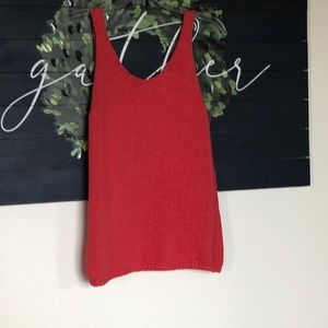 Lucky brand coral sweater tank.